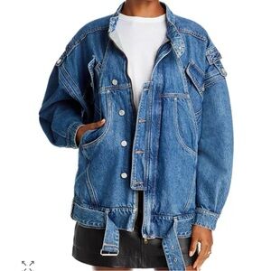 Frame Denim Blue Oversized Jean Jacket